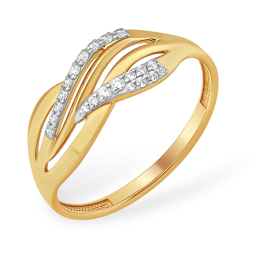 Кольцо из золота с камнем Фианит фото, цены