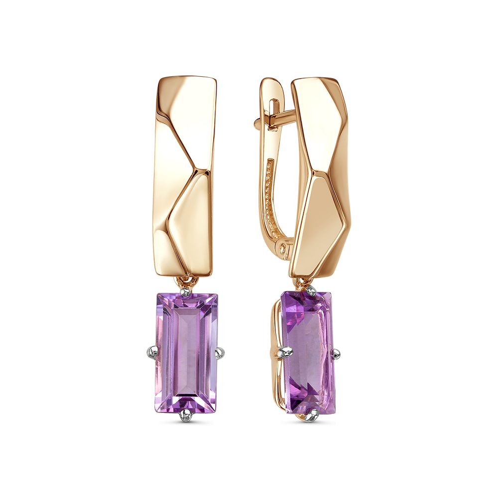 Серьги из золота с камнем  фото, цены