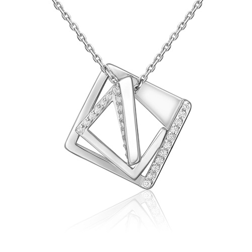 Подвеска из серебра с камнем Фианит фото, цены