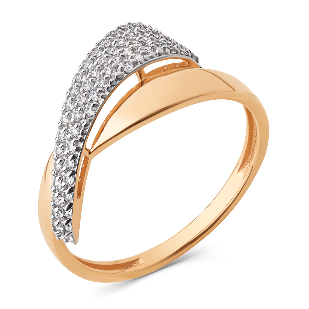 Кольцо из золота с камнем Фианит фото, цены