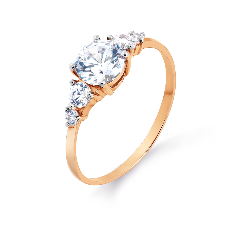 Кольцо из золота с камнем Кристалл "Сваровски" фото, цены