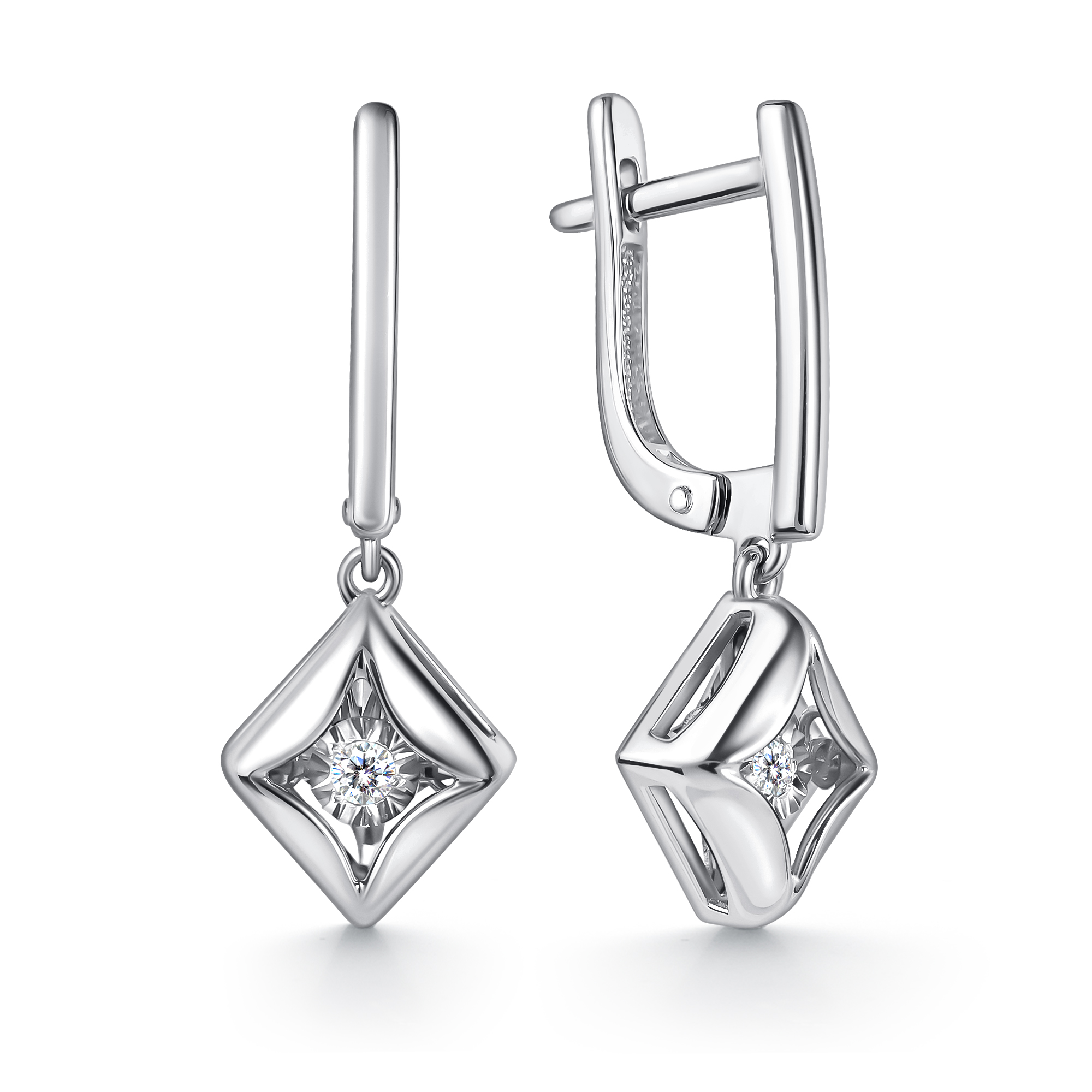 Серьги из золота с камнем  фото, цены