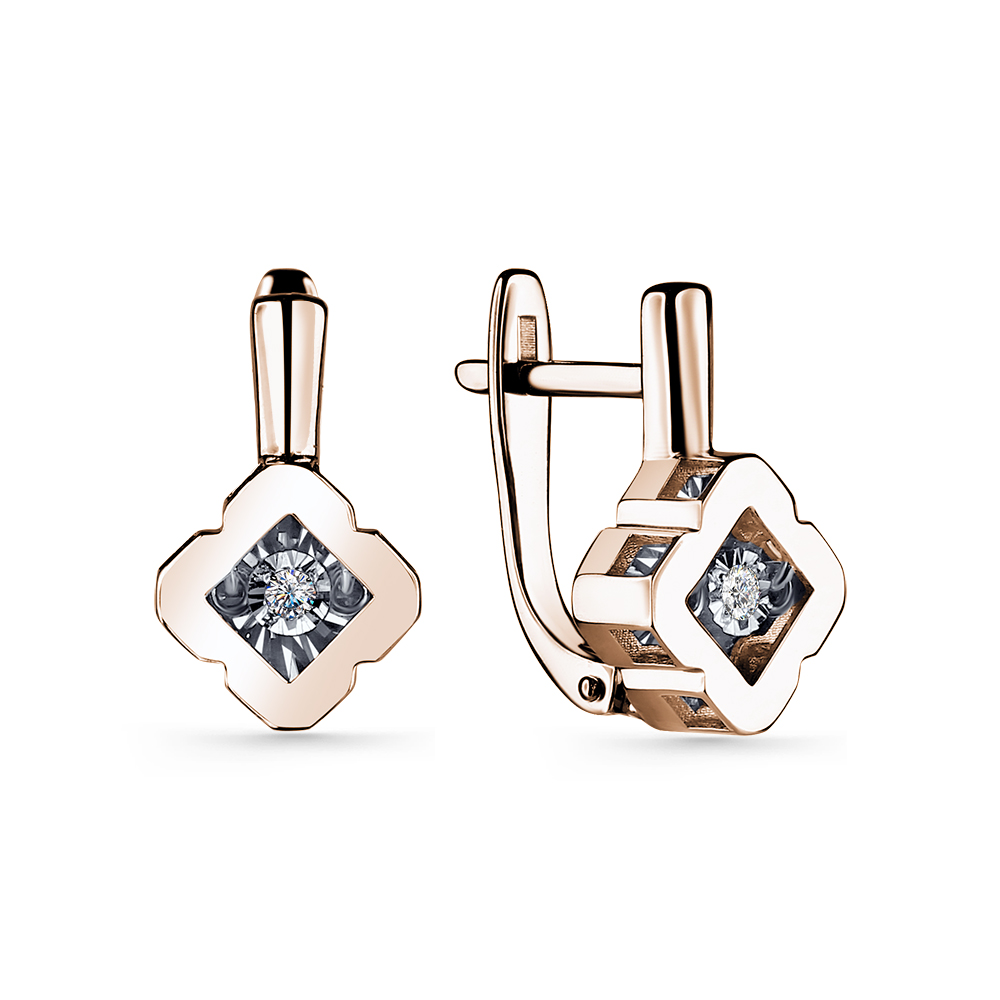 Серьги из золота с камнем  фото, цены