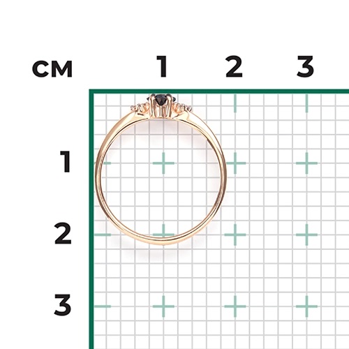 Кольцо из золота с камнем Бриллиант, Сапфир фото, цены