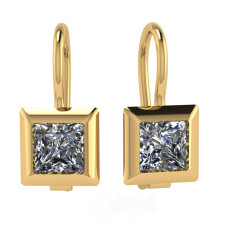 Серьги из золота с камнем Фианит фото, цены