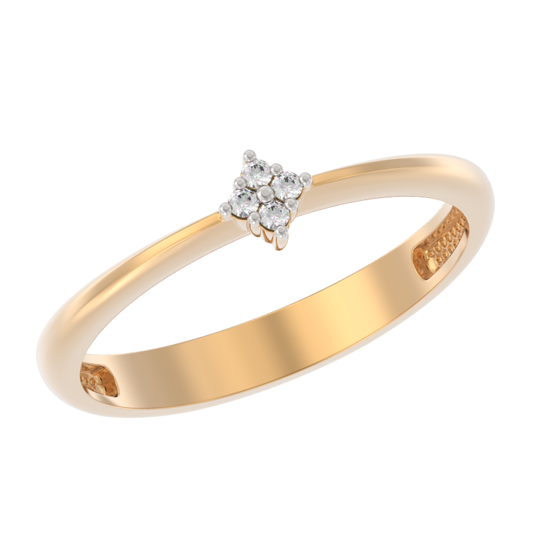 Кольцо из золота с камнем Фианит фото, цены