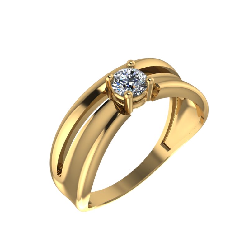 Кольцо из золота с камнем Фианит фото, цены