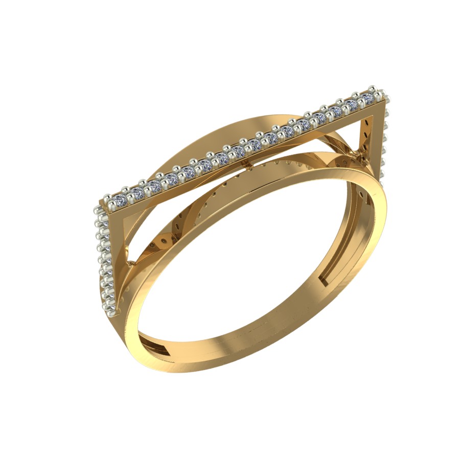 Кольцо из золота с камнем Фианит фото, цены