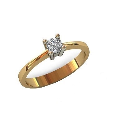 Кольцо из золота с камнем Фианит фото, цены