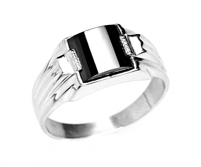 Печатка из серебра с камнем Фианит фото, цены