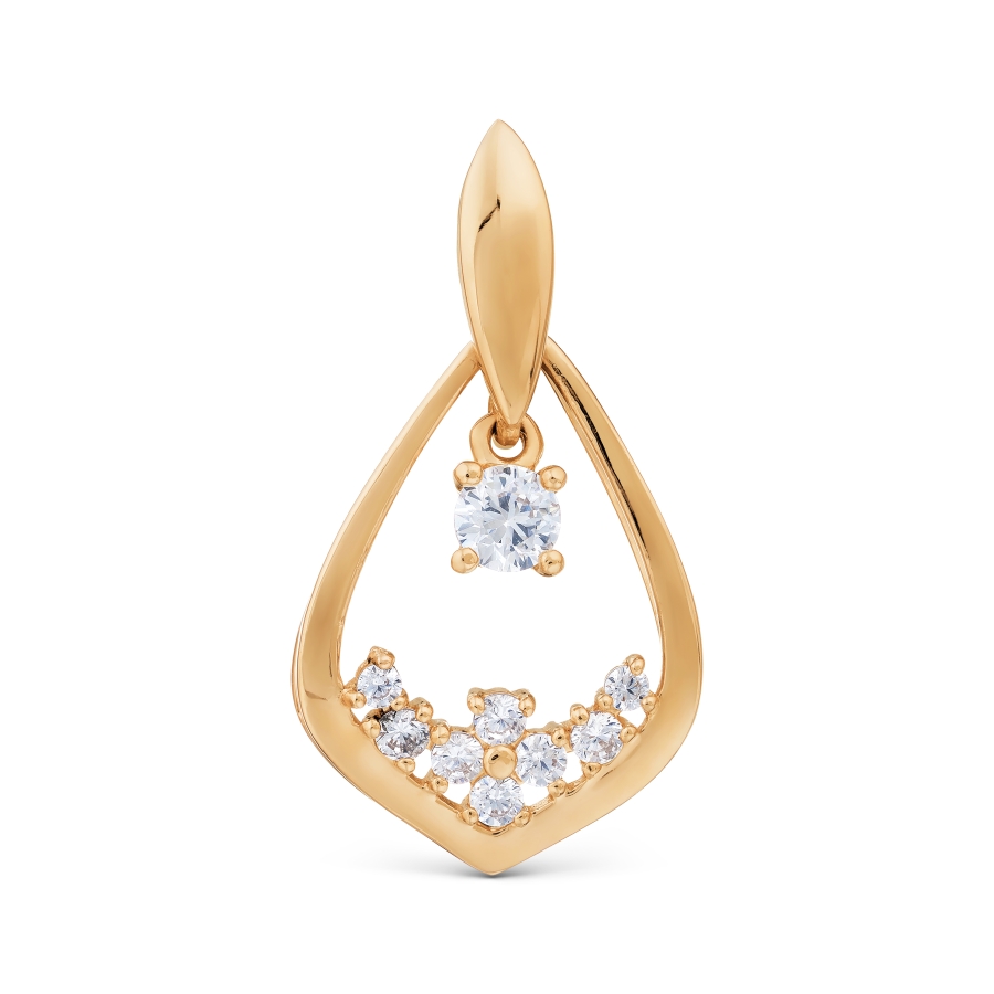 Подвеска из золота с камнем Фианит фото, цены