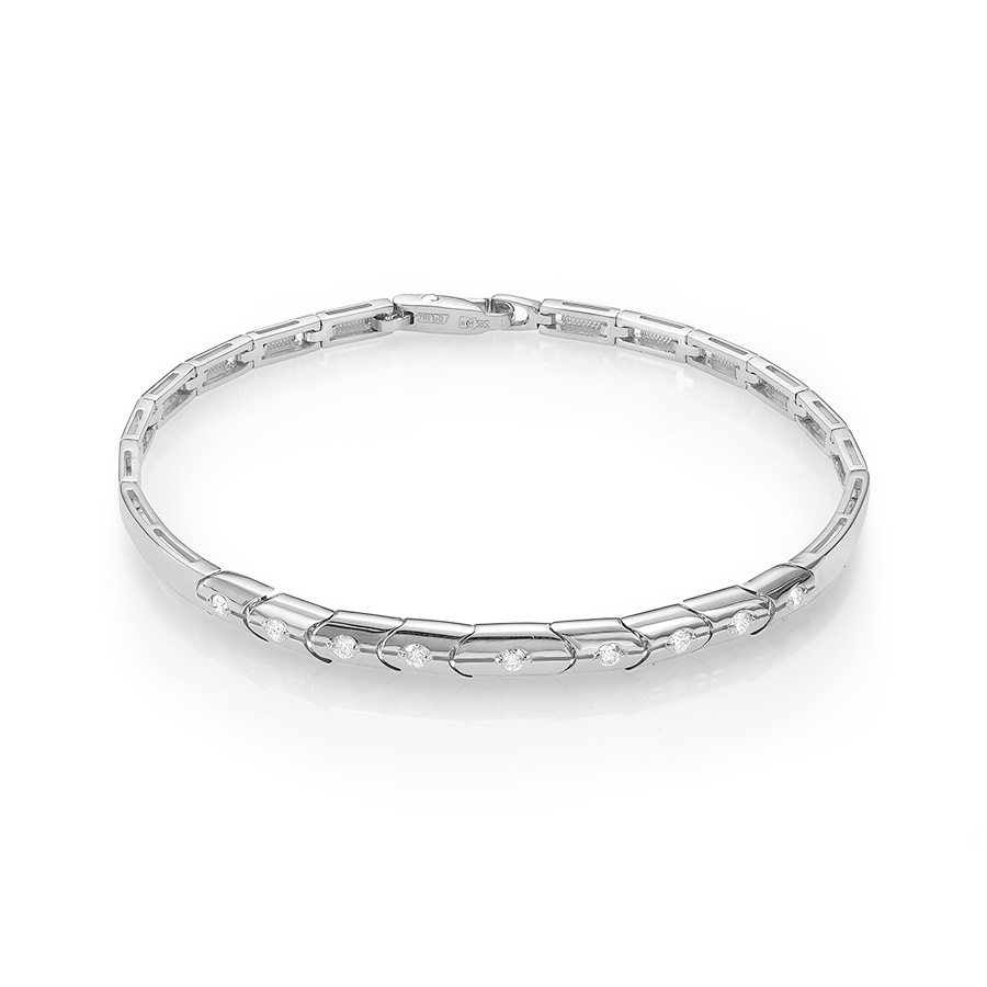 Браслет из белого золота с камнем Бриллиант фото, цены