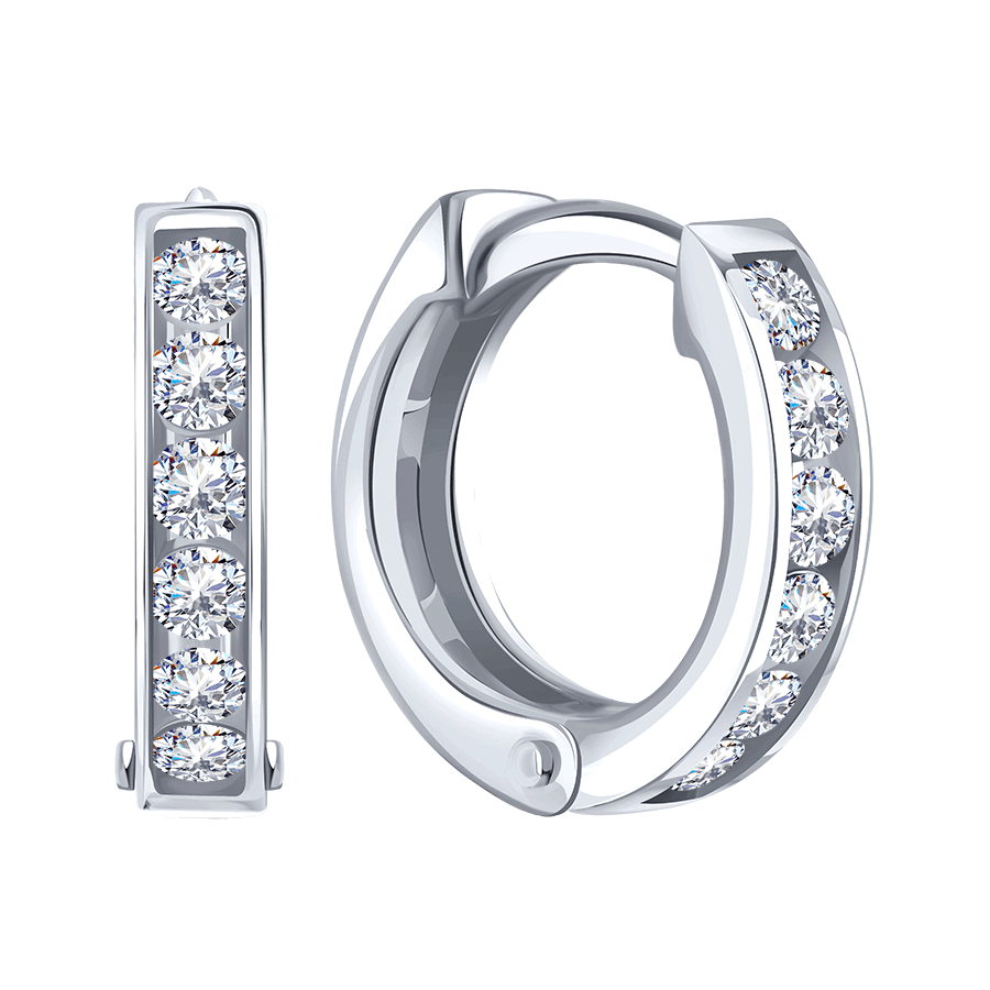 Серьги из золота с камнем Бриллиант фото, цены