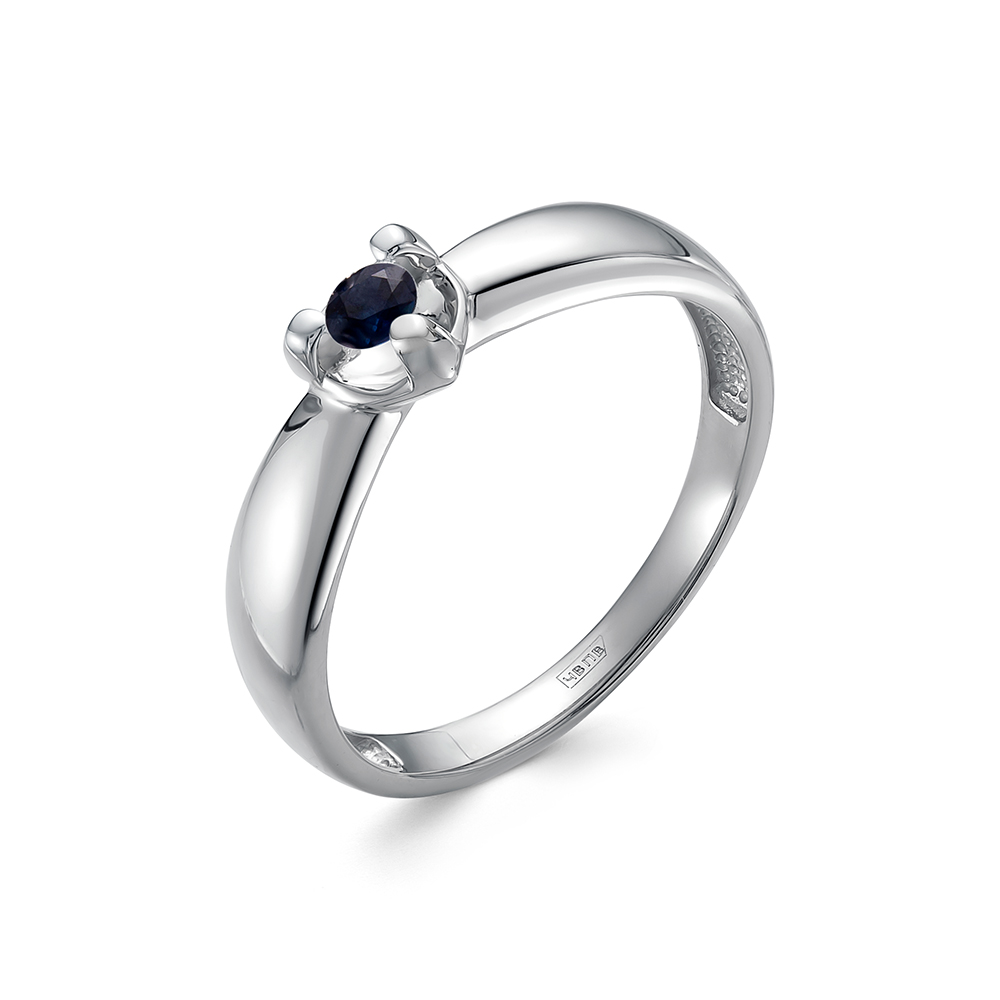 Кольцо из золота с камнем Сапфир фото, цены