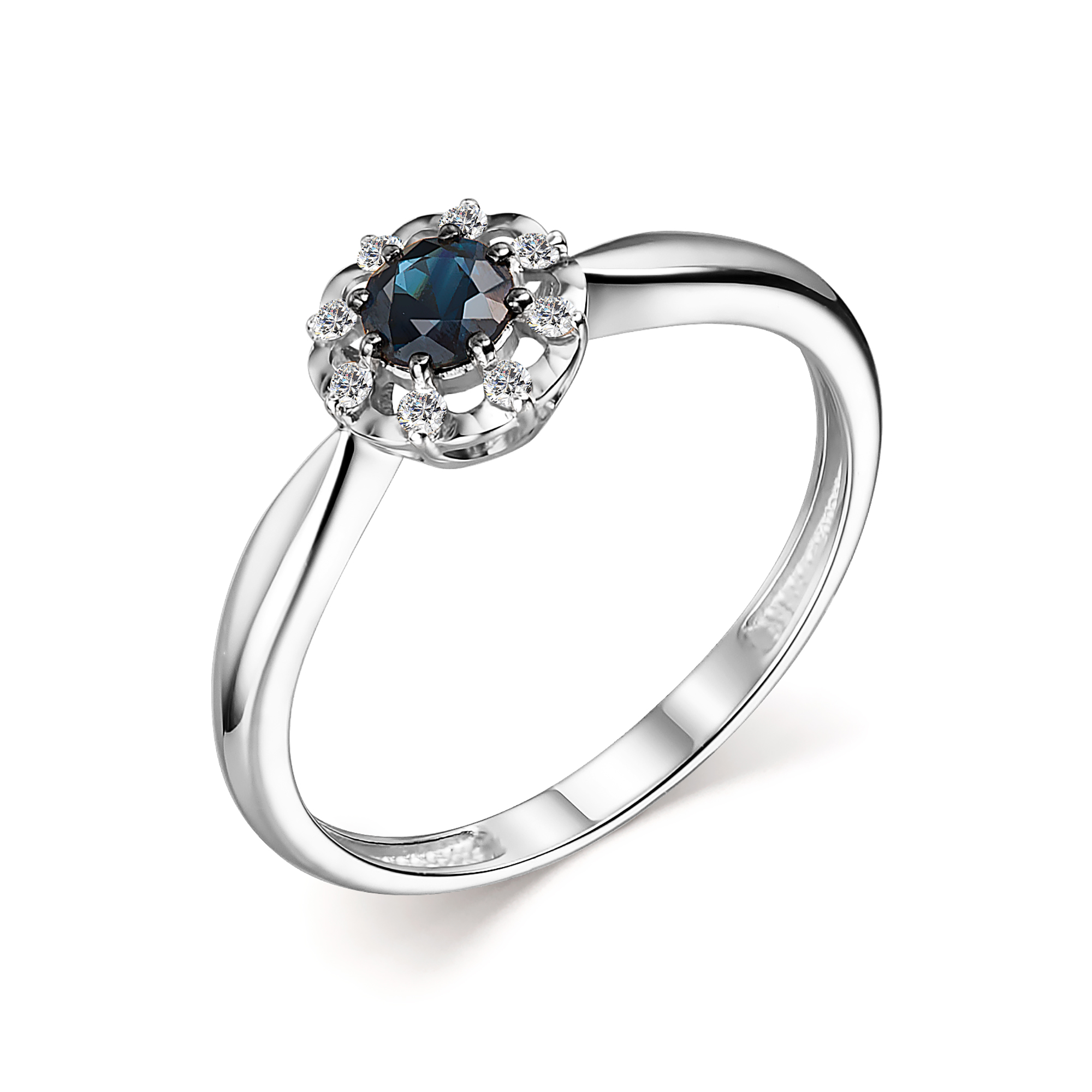 Кольцо из золота с камнем Бриллиант, Сапфир фото, цены