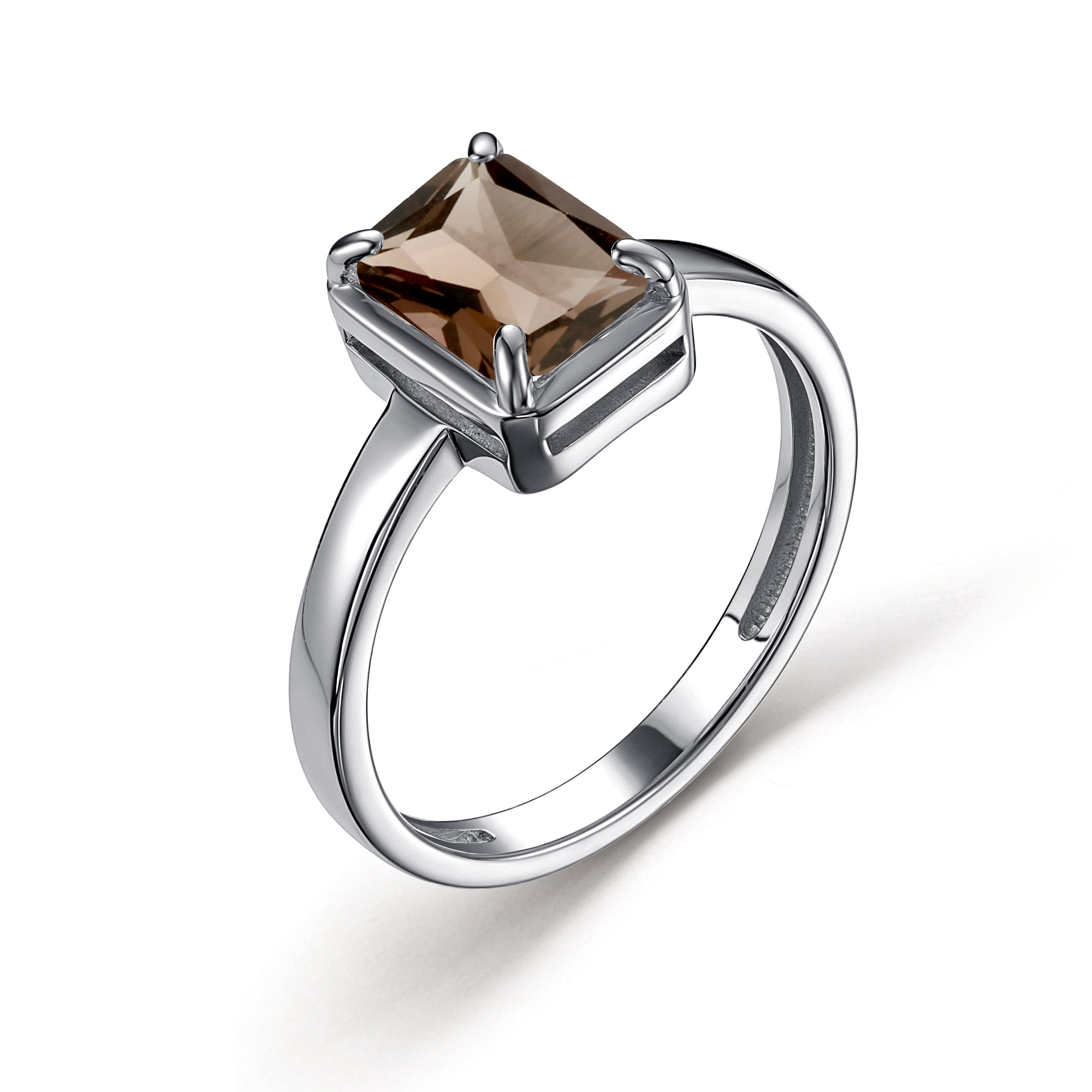 Кольцо из серебра с камнем Раух-топаз фото, цены