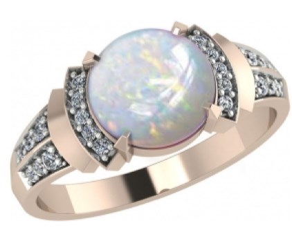 Кольцо из золота с камнем Гранат, Фианит фото, цены