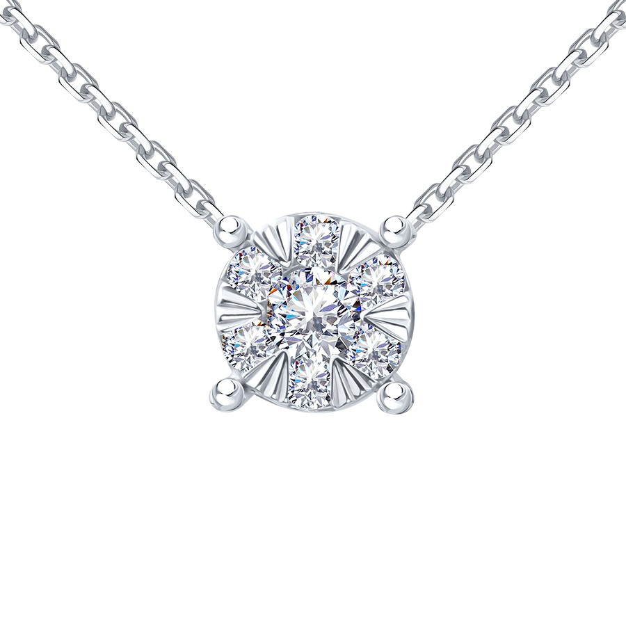 Колье из золота с камнем Бриллиант фото, цены