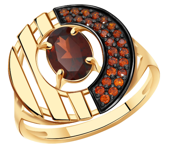 Кольцо из золота с камнем аметист, Фианит фото, цены