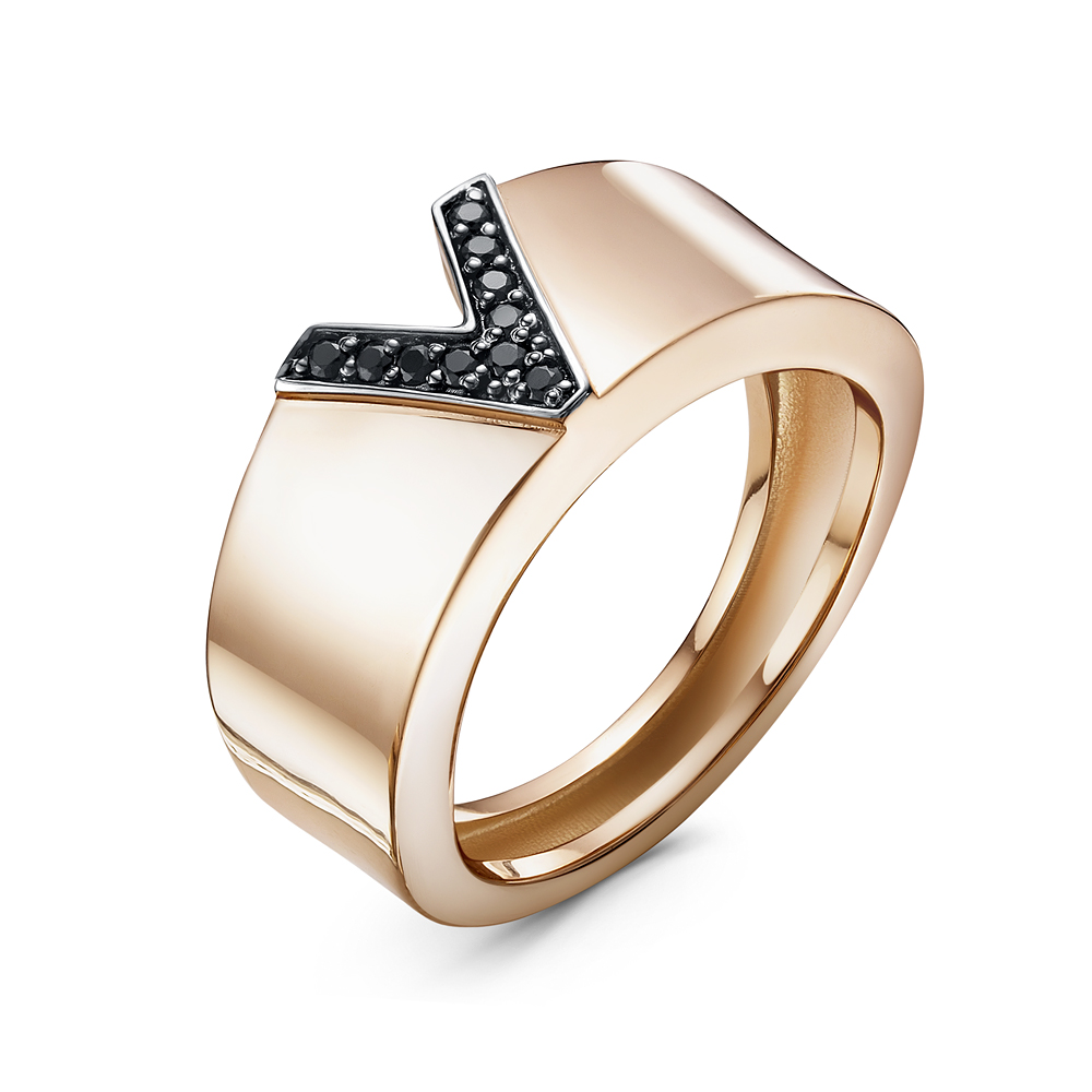 Кольцо из золота с камнем Фианит фото, цены