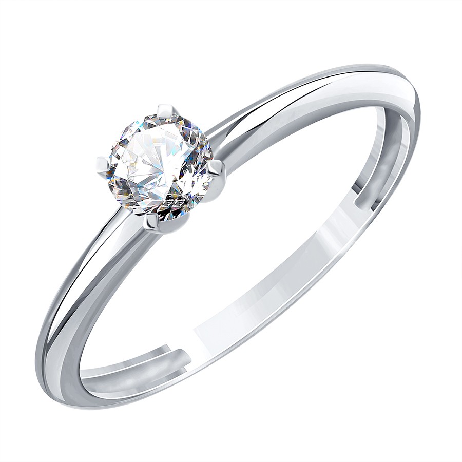 Кольцо из золота с камнем Бриллиант фото, цены