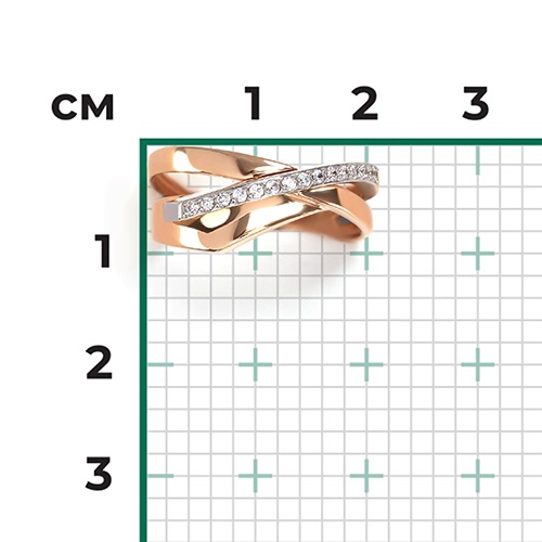 Кольцо из золота с камнем Фианит фото, цены