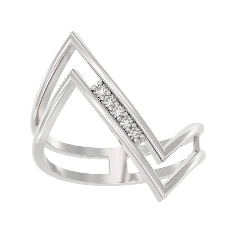 Кольцо из серебра с камнем Фианит фото, цены