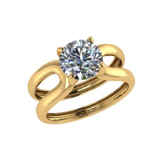 Кольцо из золота с камнем Фианит фото, цены