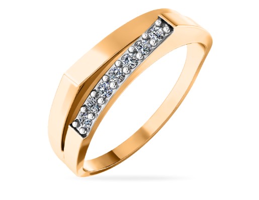 Кольцо из золота с камнем Фианит фото, цены