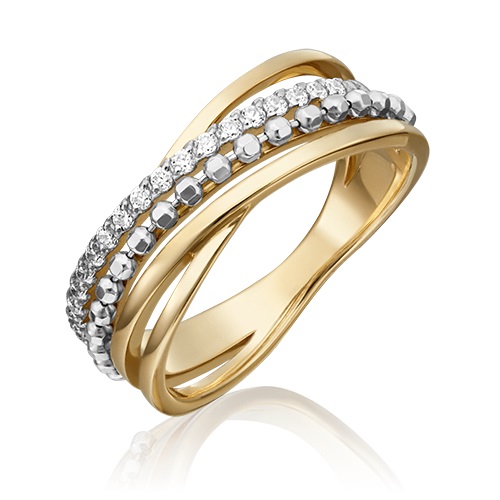 Кольцо из золота с камнем Фианит фото, цены