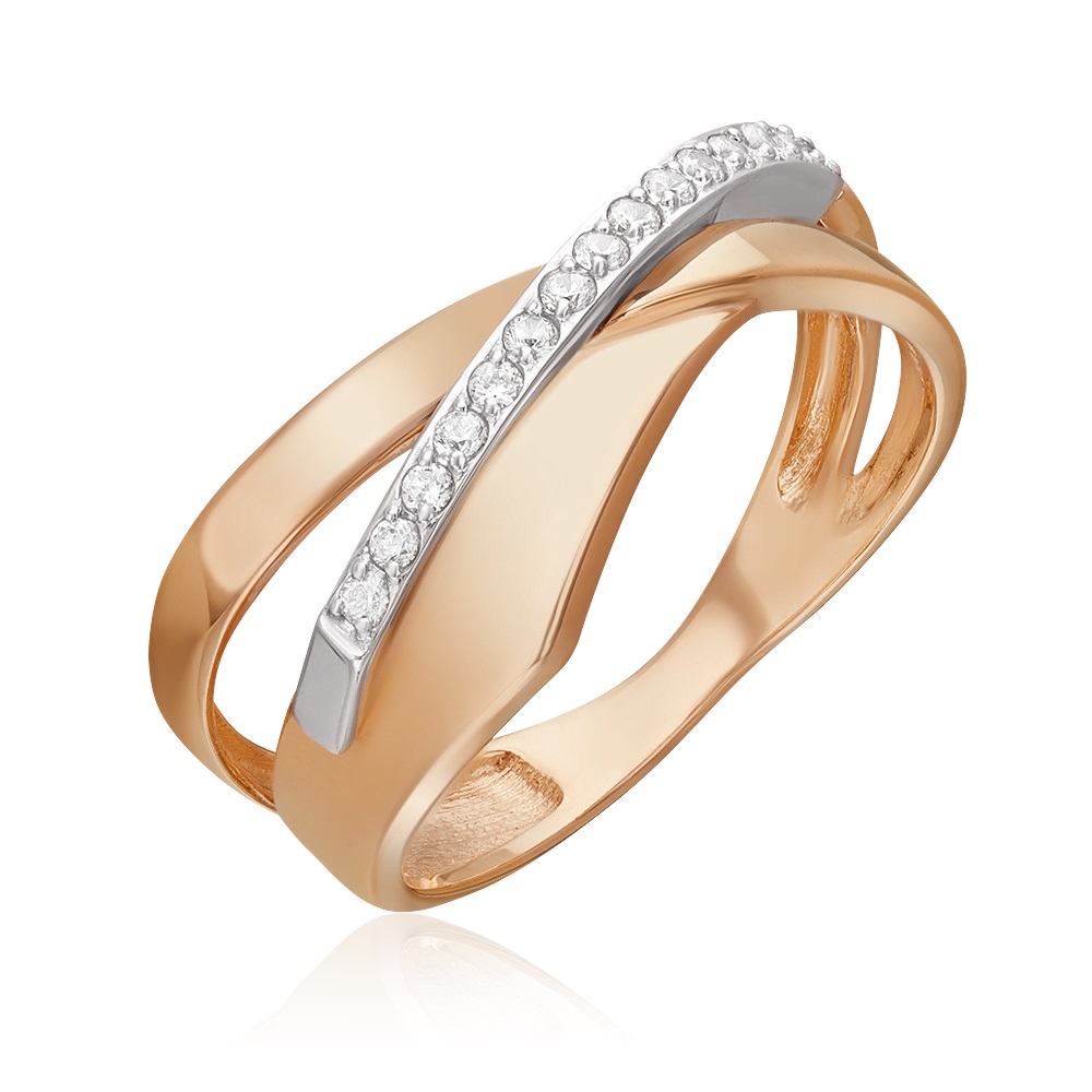 Кольцо из золота с камнем Фианит фото, цены