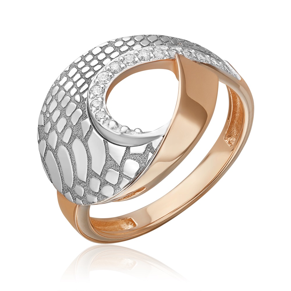 Кольцо из золота с камнем Фианит фото, цены