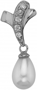 Кулон из серебра с камнем Перламутр, Циркон фото, цены