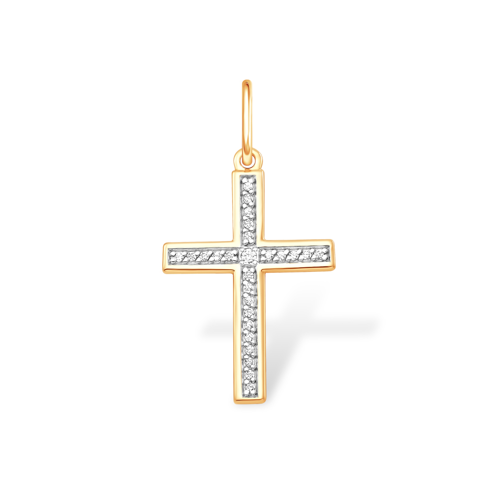 Подвеска из золота с камнем Фианит фото, цены