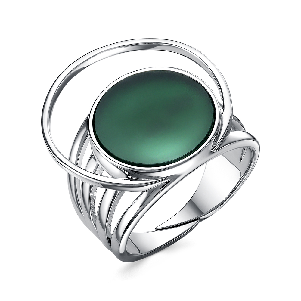 Кольцо из серебра с камнем Агат фото, цены