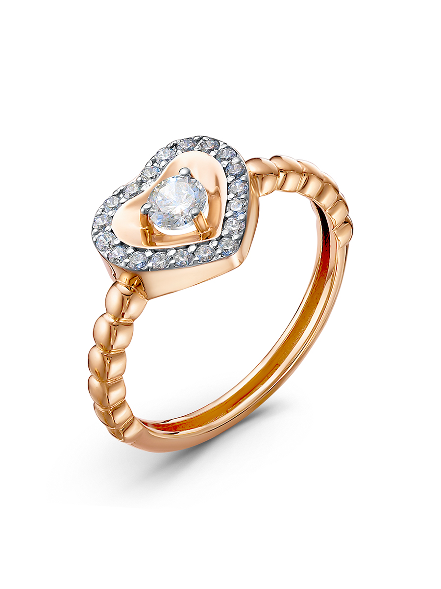 Кольцо из золота с камнем Фианит фото, цены