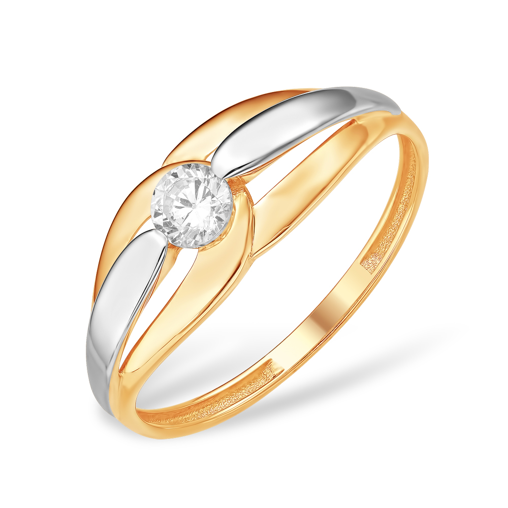 Кольцо из золота с камнем Фианит фото, цены