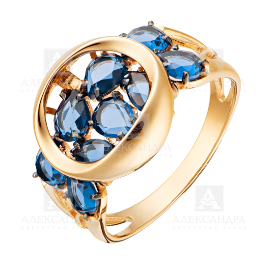 Кольцо из золота с камнем Гранат фото, цены