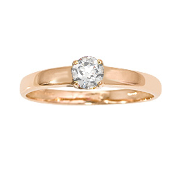 Кольцо из золота с камнем Фианит фото, цены