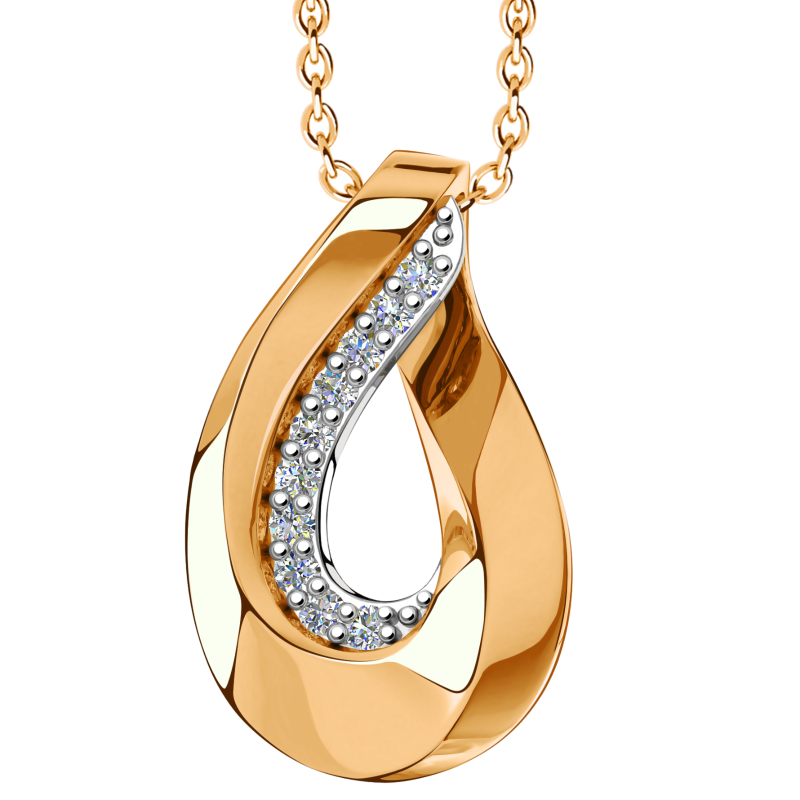 Подвеска из золота с камнем Фианит фото, цены