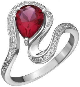 Кольцо из серебра с камнем Фианит, Циркон фото, цены