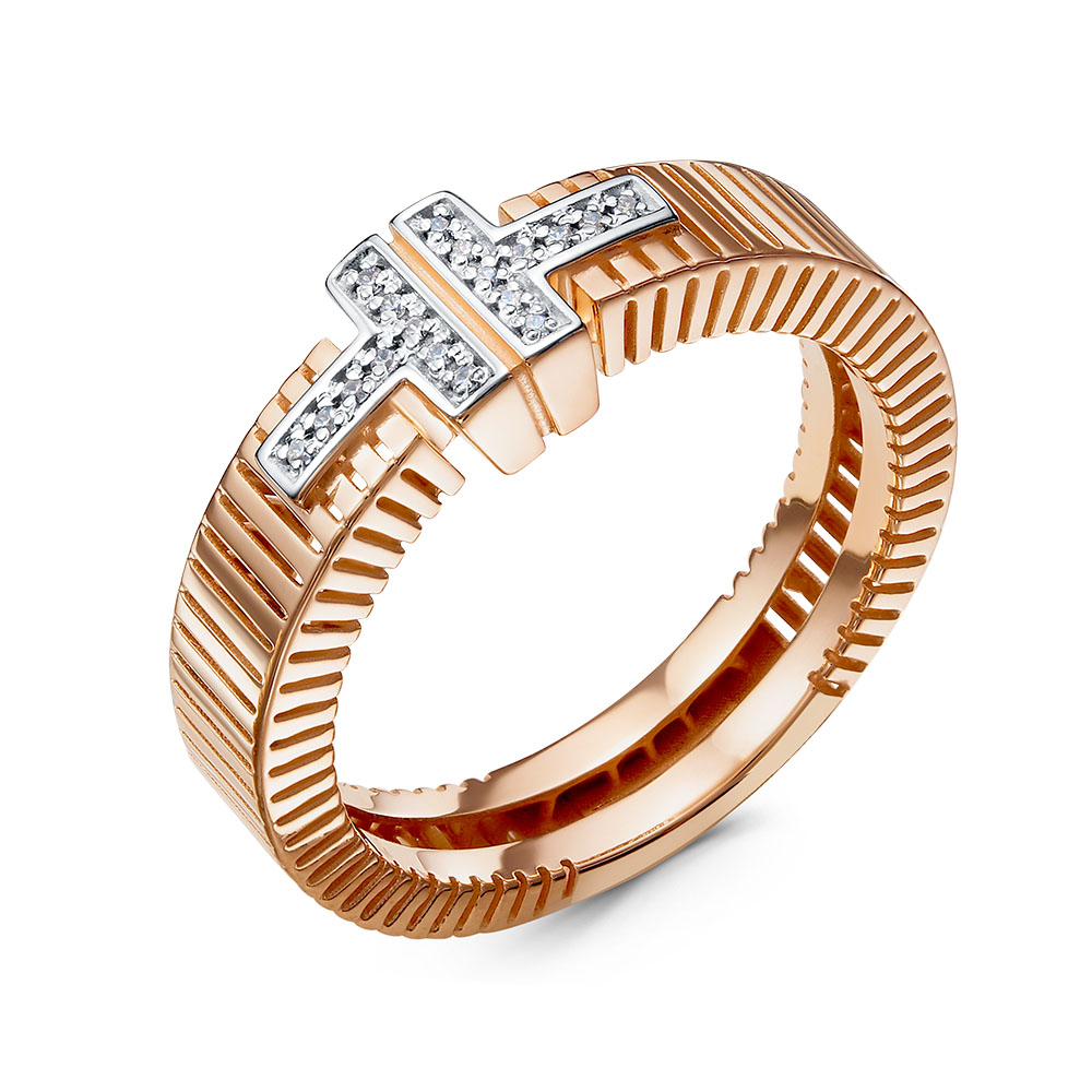 Кольцо из золота с камнем Фианит фото, цены