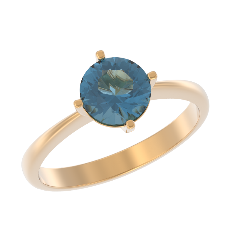Кольцо из золота с камнем Топаз фото, цены