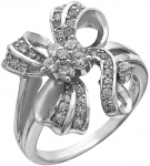 Кольцо из серебра с камнем Куб цирконий фото, цены