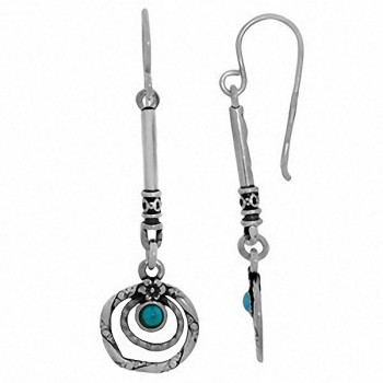 Серьги из серебра с камнем Бирюза фото, цены