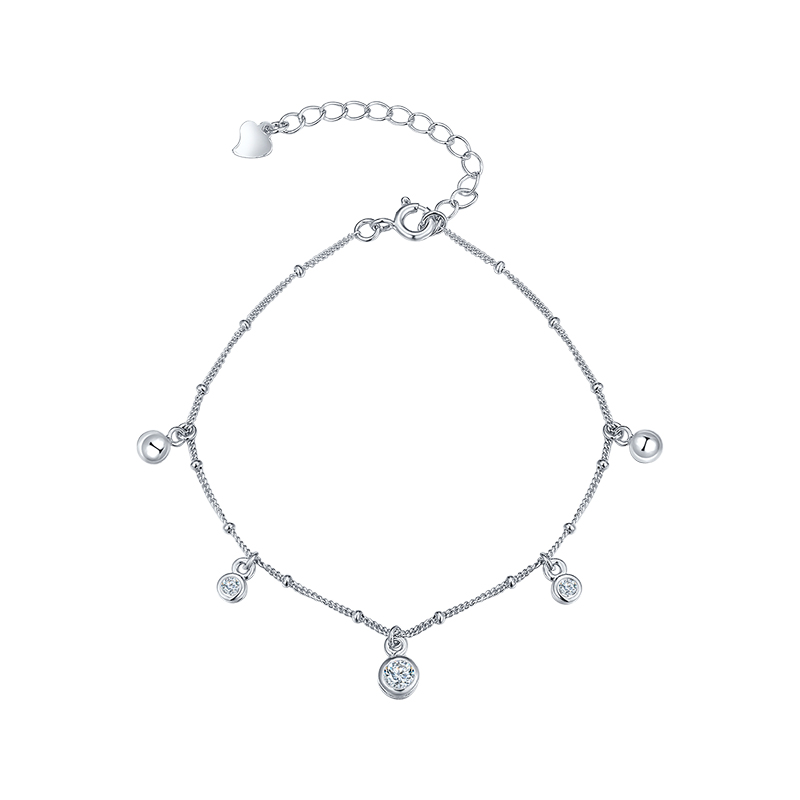 Браслет из серебра с камнем Куб цирконий фото, цены