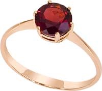 Кольцо из золота с камнем Гранат фото, цены