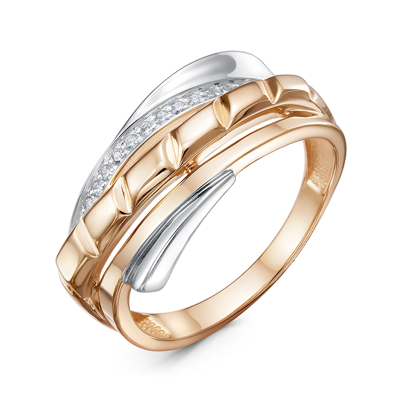 Кольцо из золота с камнем Фианит фото, цены