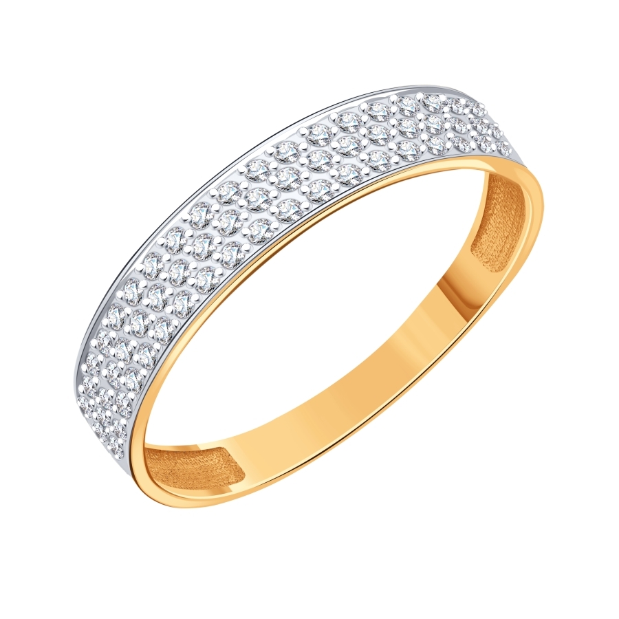 Кольцо из золота с камнем Фианит фото, цены