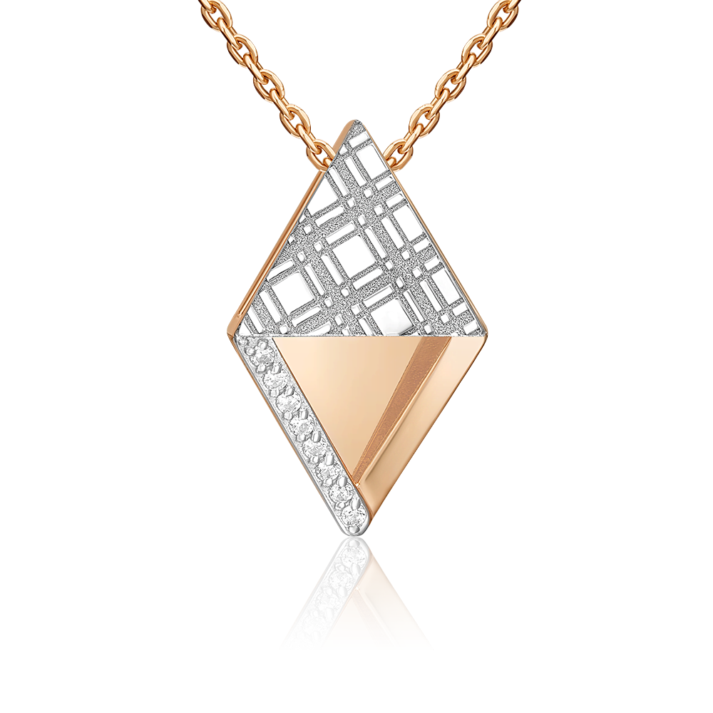 Подвеска из золота с камнем Фианит фото, цены